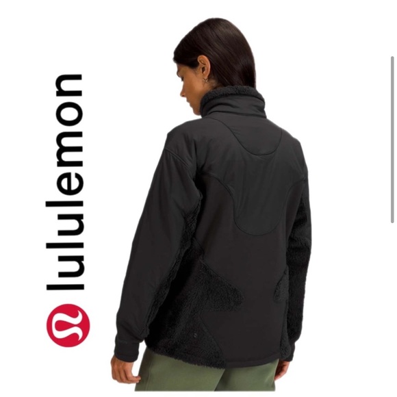 NWT LuLuLemon black Sherpa coat pullover size 4 - Picture 3 of 6